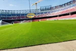 世体：诺坎普球场草坪已经铺设完毕，巴萨预计9月回归主场