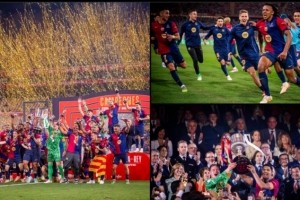 特尔施特根社媒庆夺冠：巴萨是冠军！这是属于我们的奖杯！